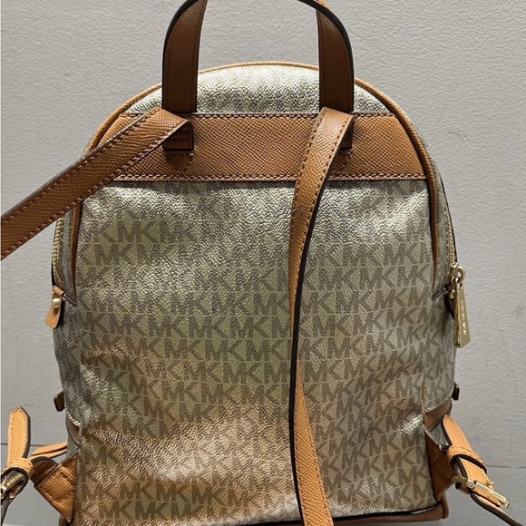 Michael Kors Silver and Tan Backpack - Picture 5 of 9